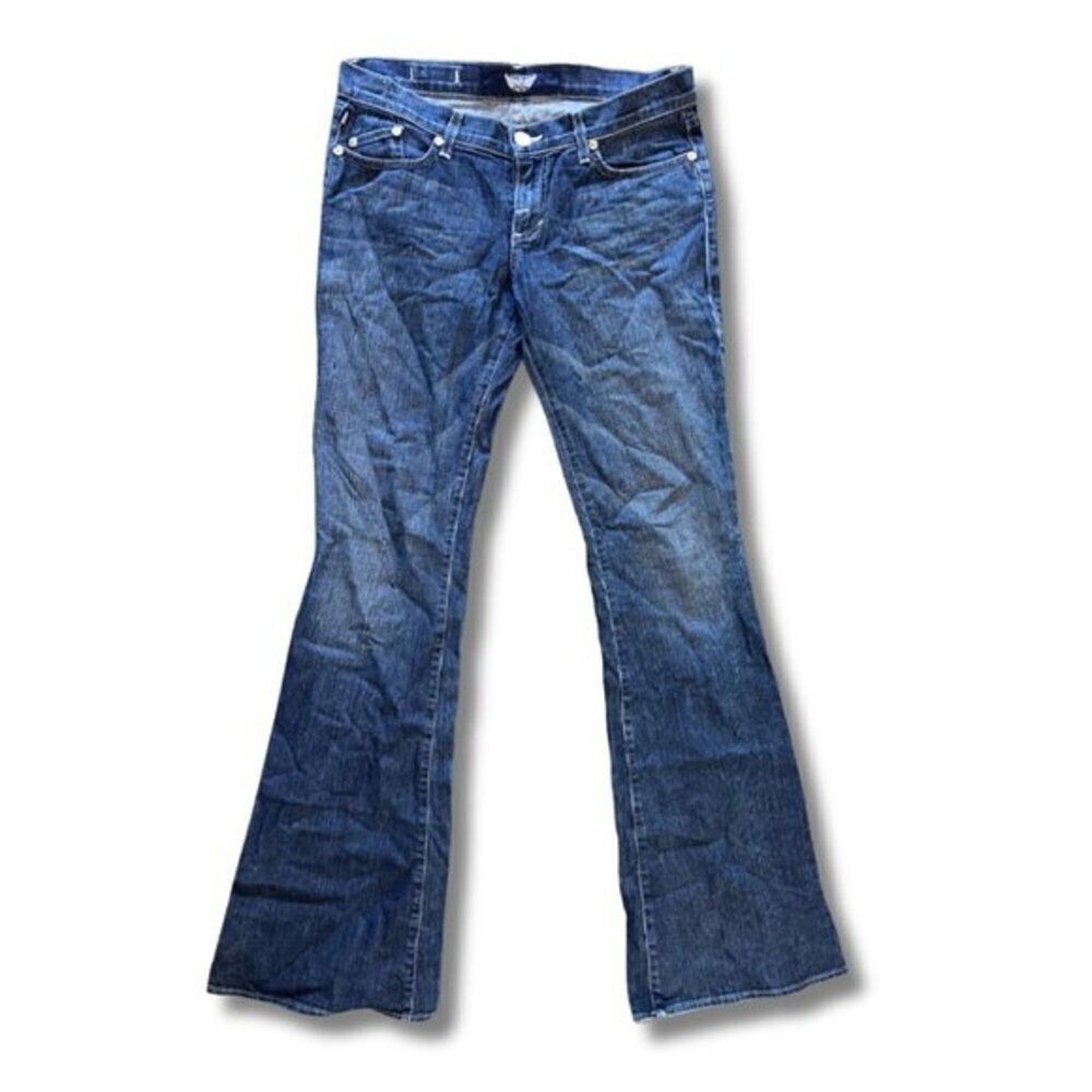 Rock & Republic Women's Size 29 Vintage Bootcut Dar Blue Low Rise Jeans No Holes